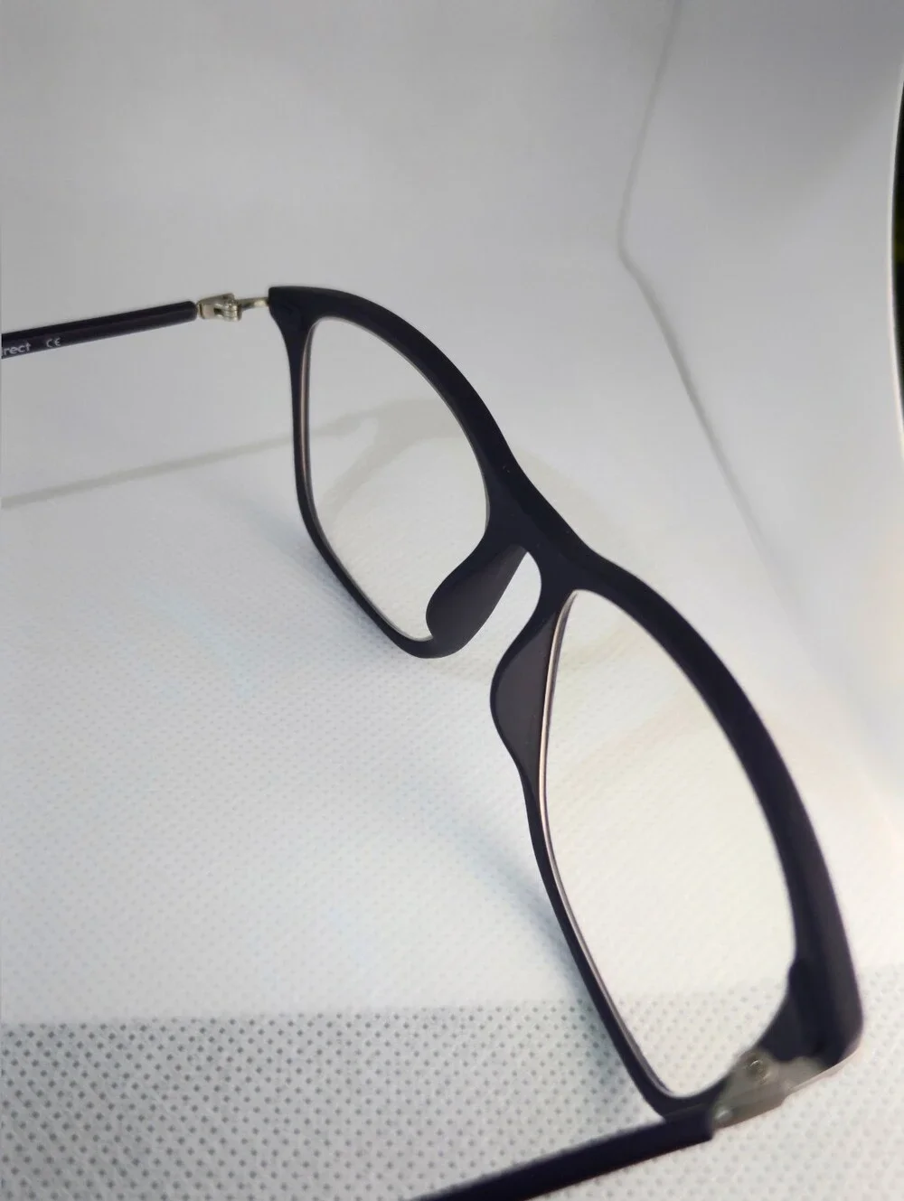 Thursday. Dark Navy Rectangular Eyeglass Frames. Rounded Edges